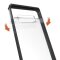 Handy Tasche für Samsung Galaxy Note 8 Case Schutz Hülle Cover Transparent Schwarz
