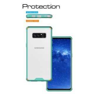 Handy Tasche fr Samsung Galaxy Note 8 Case Schutz Hlle Cover Transparent Grn
