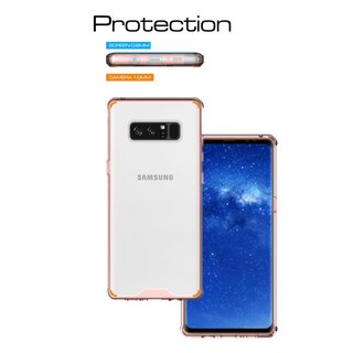 Handy Tasche fr Samsung Galaxy Note 8 Case Schutz Hlle Cover Transparent Pink