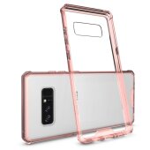 Handy Tasche für Samsung Galaxy Note 8 Case Schutz Hülle Cover Transparent Pink