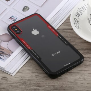 Schutzhülle für iPhone X Cover Case Panzer Hülle Tasche Rot Schwarz