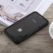 Schutzhülle für iPhone XS Cover Case Panzer Hülle Tasche Schwarz