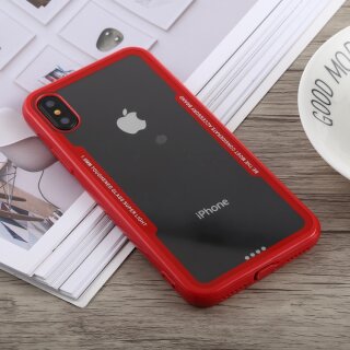 Schutzhülle für iPhone XS Cover Case Panzer Hülle Tasche Rot