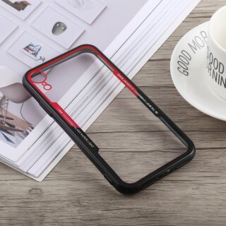 Schutzhülle für iPhone XR Cover Case Panzer Hülle Tasche Rot Schwarz