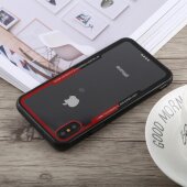 Handy Tasche für iPhone XS Max Cover Case Panzer Schutz Hülle Bumper Rot Schwarz
