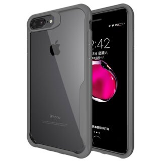 Schutzhülle für iPhone 7 Plus Bumper Cover Case Panzer Hülle Tasche Grau
