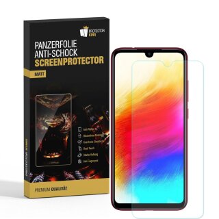 2x Panzerfolie für Xiaomi Redmi Note 7 ANTI-SCHOCK Displayschutzfolie MATT