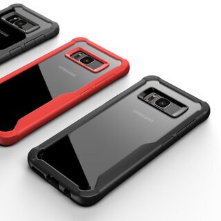 Handy Tasche fr Samsung Galaxy S8 Panzer Schutz Hlle Cover Tasche Bumper Rot