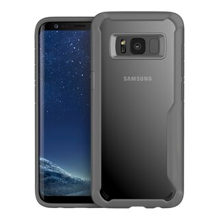Handy Tasche fr Samsung Galaxy S8 Plus Panzer Schutz Hlle Case Cover Silber