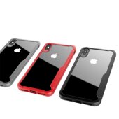 Handy Tasche für iPhone XS Max FULL COVER Case Panzer Schutz Hülle Bumper Silber