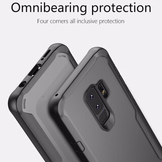 Handytasche fr Samsung Galaxy S9 Plus Full Panzer Case Schutz Hlle Cover Grau