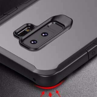 Handytasche fr Samsung Galaxy S9 Plus Full Panzer Case Schutz Hlle Cover Grau