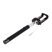 Selfie Stick für iPhone Samsung Sony Huawei Xiaomi LG HTC 23,5cm-105,5cm Schwarz