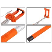 Selfie Stick für iPhone Samsung Sony Huawei Xiaomi LG HTC 23,5cm-105,5cm Orange