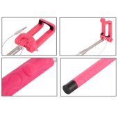 Selfie Stick für iPhone Samsung Sony Huawei Xiaomi LG HTC 23,5cm-105,5cm Pink