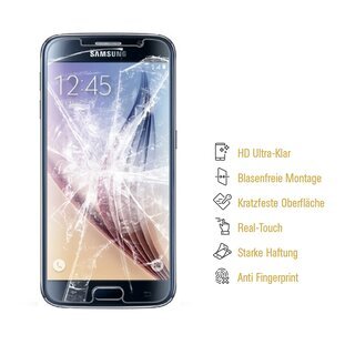 2x Panzerfolie fr Samsung Galaxy S6 ANTI-SCHOCK Displayschutzfolie HD KLAR