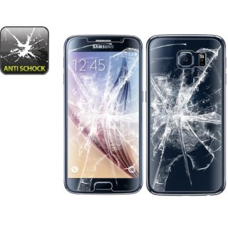 6x Panzerfolie für Samsung Galaxy S6 ANTI-SCHOCK Displayschutzfolie HD KLAR F/B