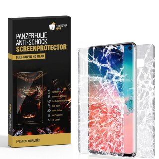 4x 9H Nano-Glass für Samsung Galaxy S10 FULL COVER 3D KLAR Anti-Shock Anti-Bruch Anti-Stoß Anti-Schmutz Panzernanoglas Displayschutz Schutzfolie Panzerfolie Panzerglas Screen-Protector F/B