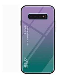 Handy Tasche für Samsung Galaxy S10 Plus Gradient Case Cover Schutz Hülle Lila