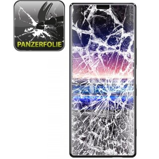 3x Panzerfolie für Sony Xperia 1 ANTI-SCHOCK Displayfolie Displayschutz HD KLAR