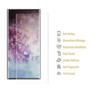 2x Panzerfolie fr Samsung Galaxy Note 10 FULL COVER Displayschutzfolie MATT