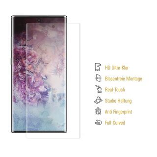 1x Displayschutz fr Samsung Galaxy Note 10 Plus FULL COVER Displayfolie KLAR