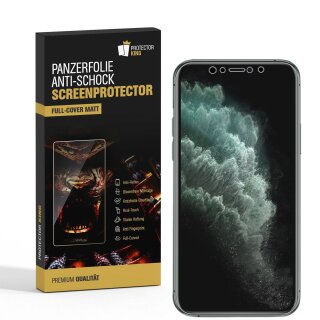 1x Panzerfolie für iPhone 11 Pro FULL COVER ANTI-SCHOCK Displayschutzfolie MATT