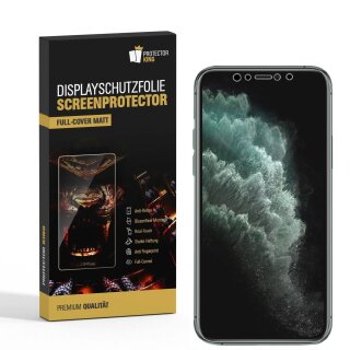 2x Displayschutzfolie fr iPhone 11 Pro Max FULL COVER Displayfolie MATT