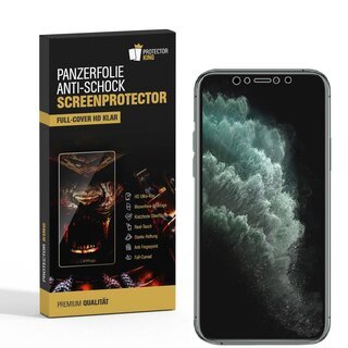 2x Panzerfolie fr iPhone 11 Pro Max FULL COVER ANTI-SCHOCK Displayfolie HD KLAR