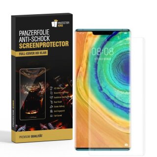 4x Panzerfolie für Huawei Mate 30 FULL COVER ANTI-SHOCK Displayschutz KLAR Schutzfolie