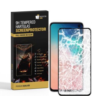 1x 9H Hartglas für Samsung Galaxy S10e FULL COVER Displayschutz Schutzglas SW Schutzfolie Panzerfolie Panzerglas Displayglas Tempered Glasfolie Sicherheitsglas Echtglas
